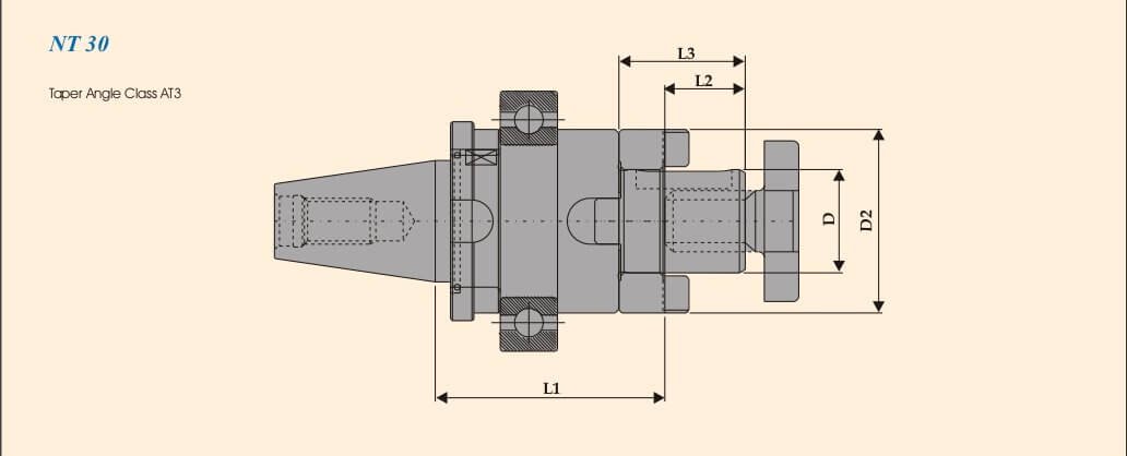 NT30 CSMA16 060 AD CombiShell Mill Adapter